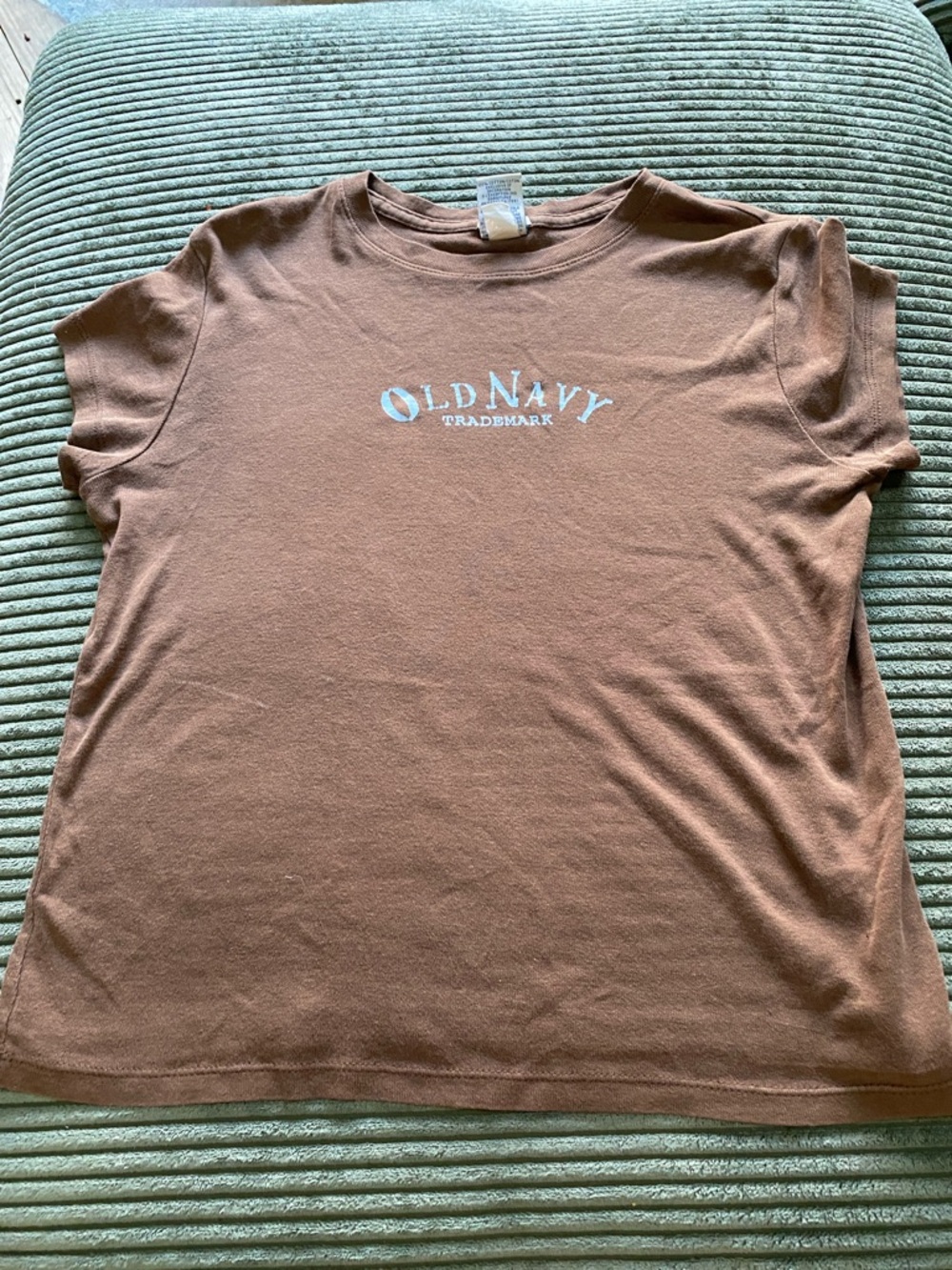 Old Navy Brown Logo Tee with White Print